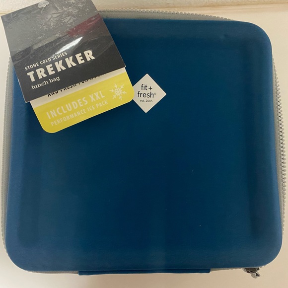 “Trekker”Fit & Fresh Crush Resistant Molded EVA cased Lunch Bag, Blue Lunchbox - Picture 2 of 4